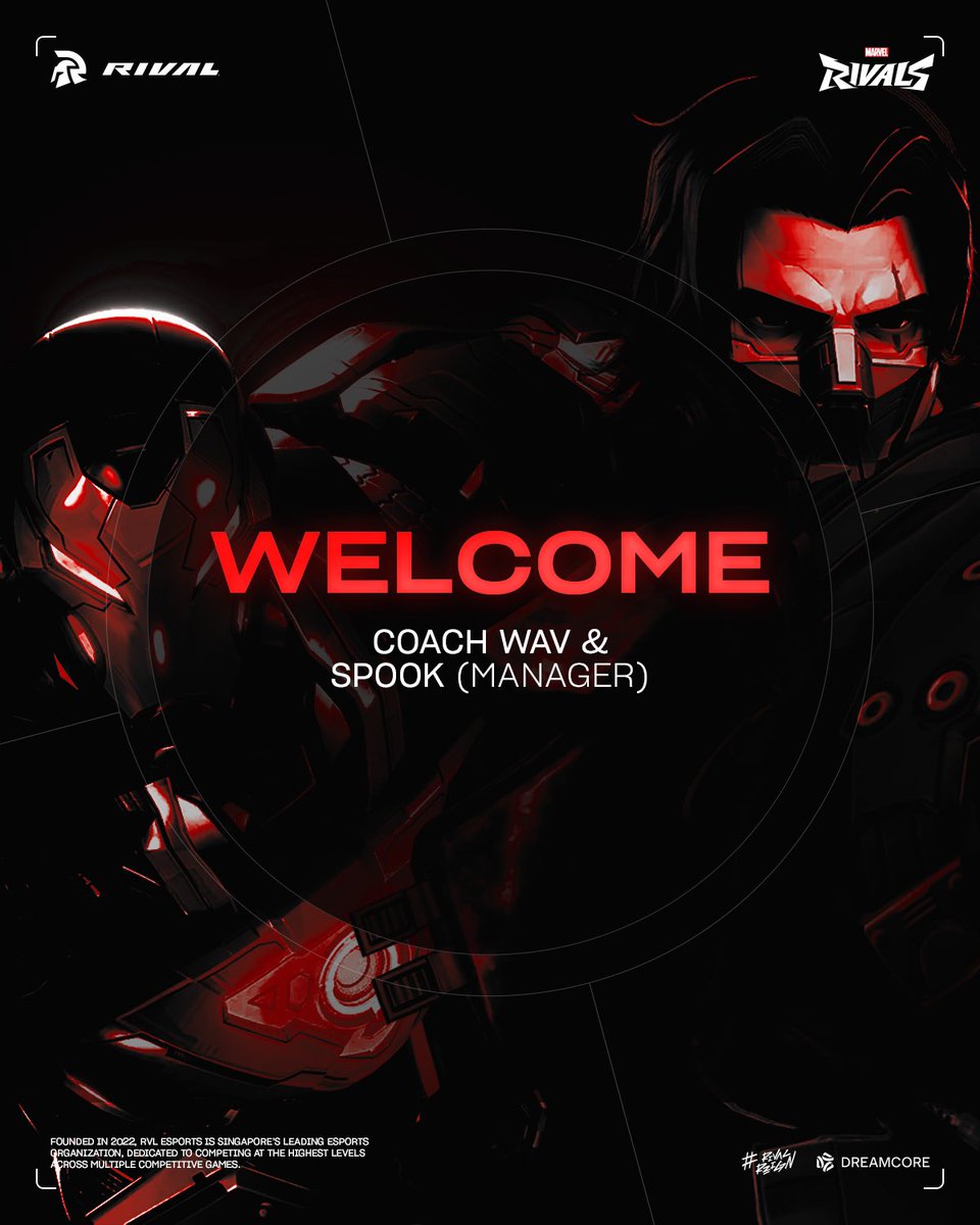 RivalEsportsHQ's tweet photo. Calling in reinforcements for Marvel Rivals Ignite🔥 

WELCOME @Wav_mr &amp; @spookow to the crew.

Let’s get to work 🤝 

#RivalReign #MarvelRivals https://t.co/ufBXovIGEg