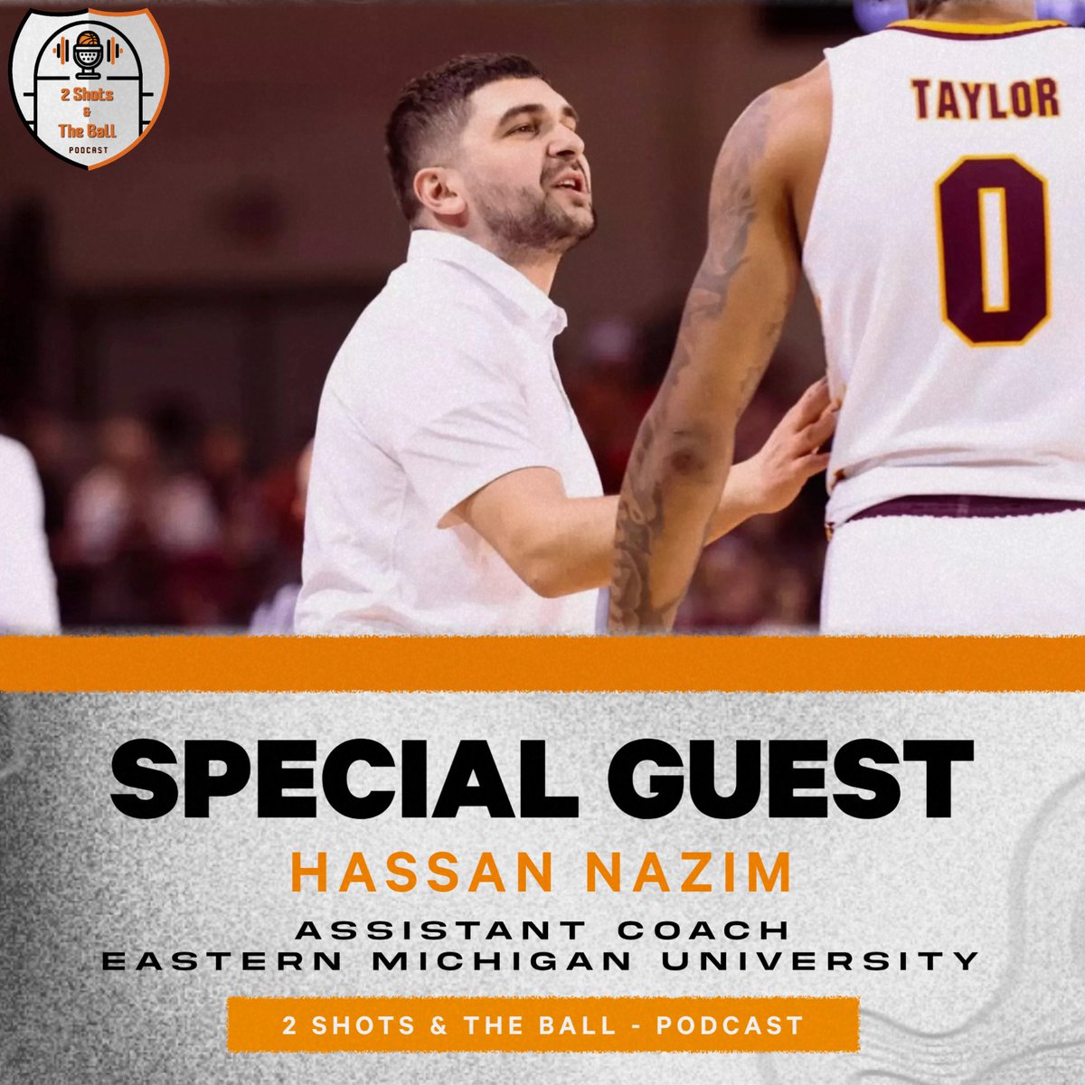 2ShotsAndBall's tweet photo. 🚨New Guest Alert🚨

This week we will be joined by Eastern Michigan's newest assistant coach @hnizam24 

One of the rising stars in College basketball. https://t.co/q0EmhjB6Uz