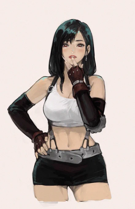 Fan art | Final Fantasy VII - Tifa Lockhart Artist: Ji Ko