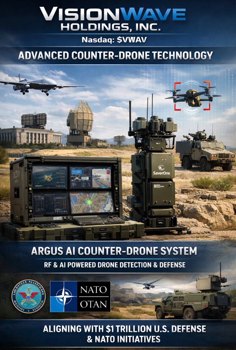 VisionWave Holdings, Inc. (Nasdaq: $VWAV)

Defense strategists worldwide now recognize counter-drone technology as the sector’s most dynamic growth opportunity, and VisionWave Holdings is demonstrating leadership through active live demonstrations of its ARGUS AI counter-drone