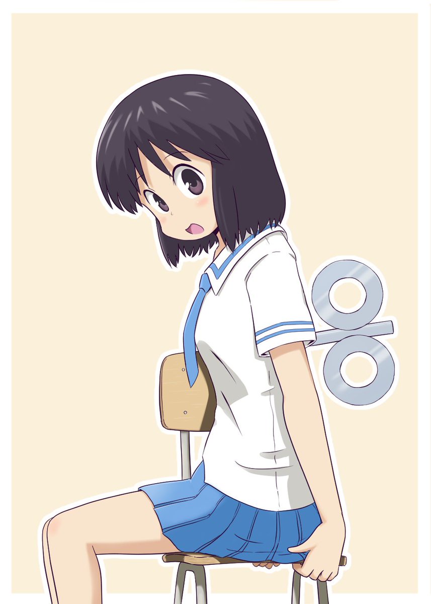 morinakahajime's tweet photo. #これを見たやつは座ってる画像をあげろ
#Nichijou https://t.co/GQO5YJj59T