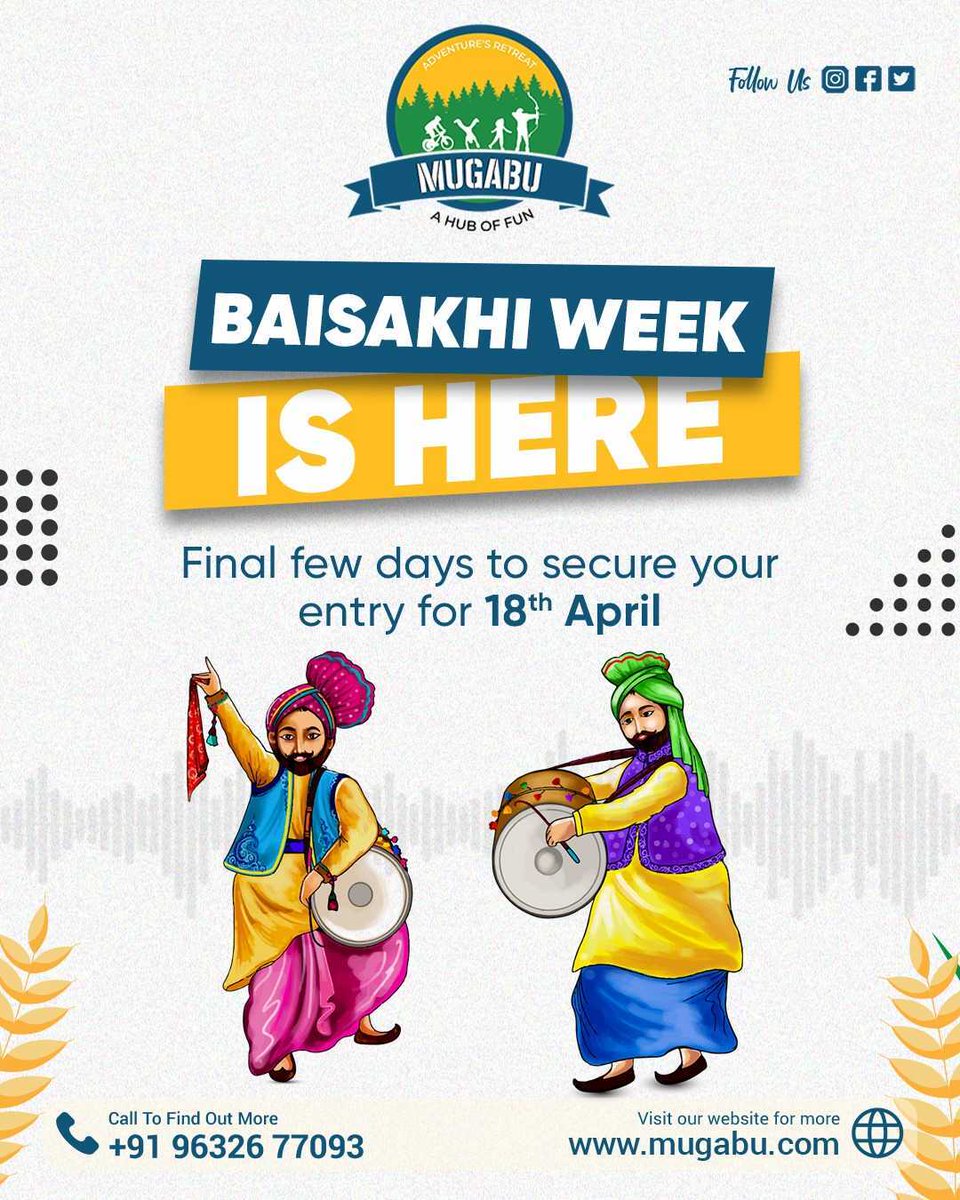 Mugabusports's tweet image. Baisakhi week is here. 
Final days to lock your spot for 18 April at @Mugabusports .
Don’t miss the energy.

🎟️ Book Here:
 in.bookmyshow.com/activities/bai…

📞 9632677093

#Mugabu #BaisakhiWeek #FinalCall #BangaloreEvents #BookNow