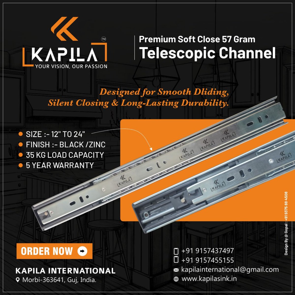 ibais_hardware's tweet image. KAPILA INTERNATIONAL

For enquiry via WhatsApp click:
ibais.biz/9157437497

Mr. Prakash Dabhi  - +919157437497
#TelescopicChannel #SoftClose #HardwareFitting #KitchenHardware #FurnitureFittings #KapilaInternational #DrawerSlides #ModularKitchen
.
@ibais_hardware