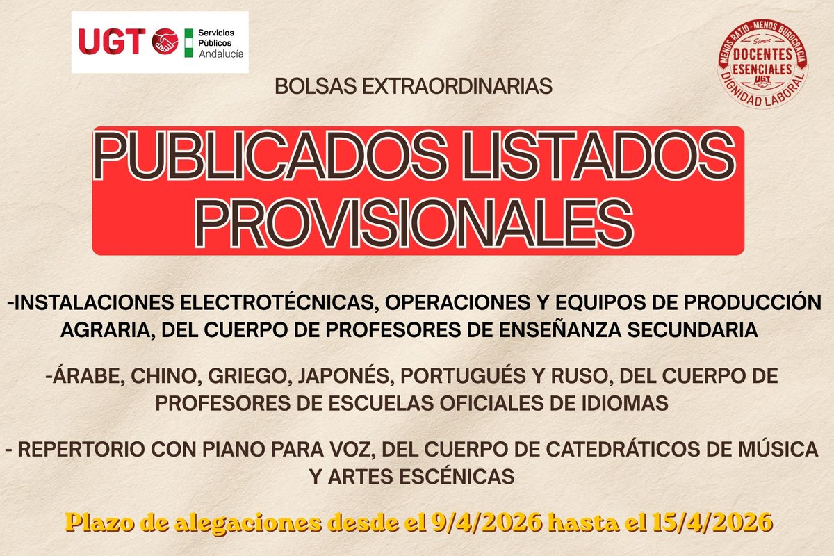 UGT Educación Andalucía tweet media