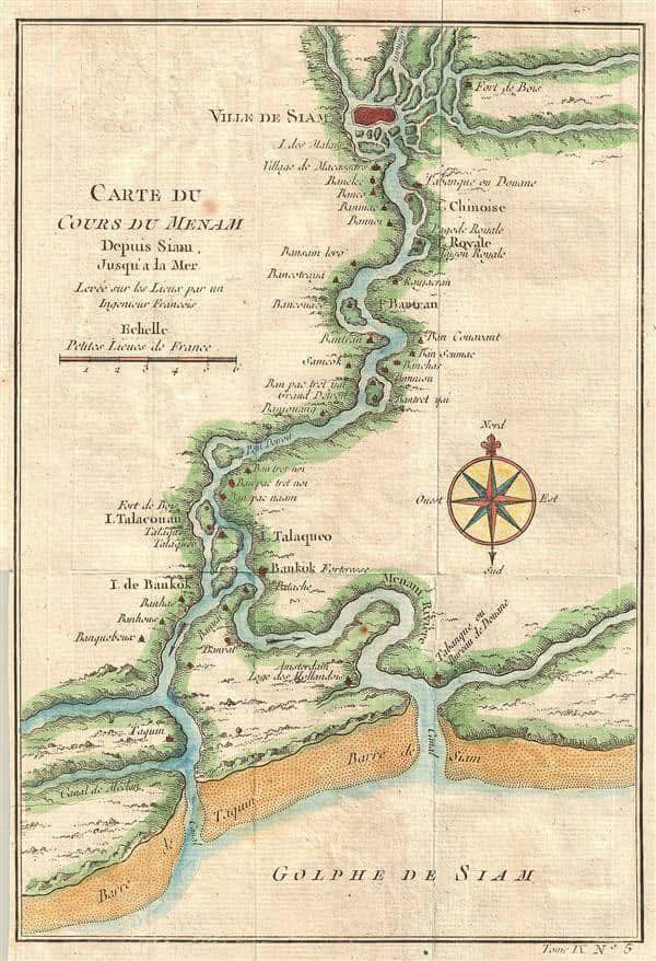 🔥 Map of the Chao Phraya River in the Ayutthaya period The Chao Phraya ...