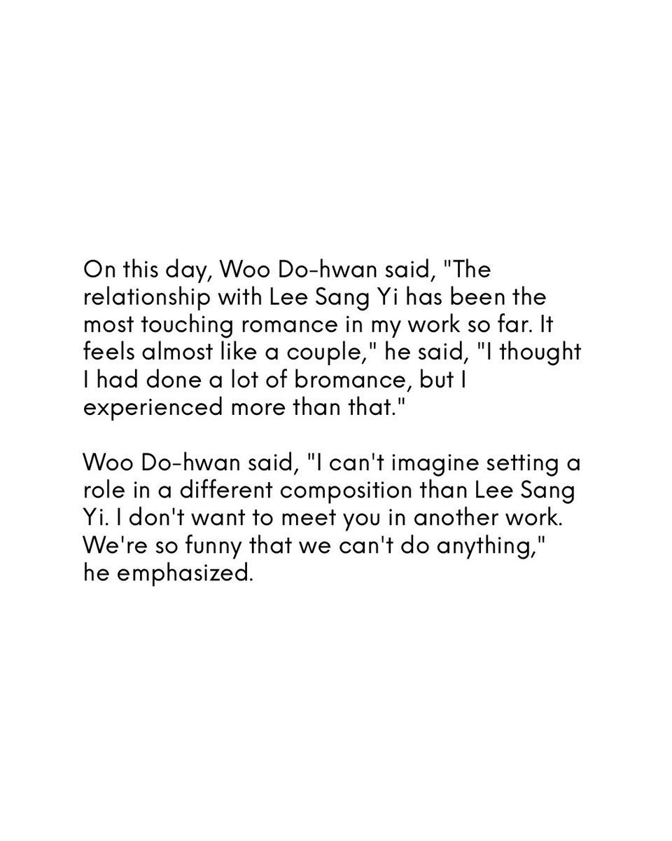 thehwanderland's tweet image. "Bloodhounds" Woo Do Hwan said, "Bromance with Lee Sang Yi? Almost like a couple."  

🔗enews.imbc.com/M/Detail/50112…

#Bloodhounds2 #사냥개들2
#WooDoHwan #우도환