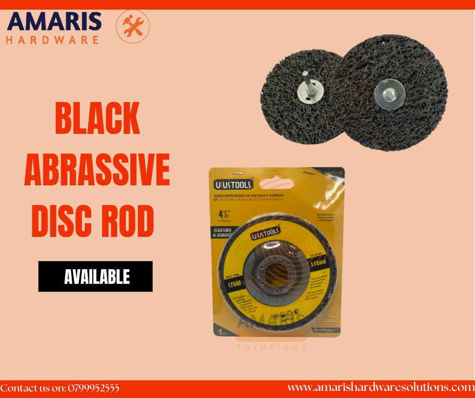 amarishardware's tweet image. Black Abrasive Disc Rod Applications

1) Metal grinding and cutting
2) Welding seam removal
3) Surface preparation
4) Grinding and sharpening tools
5) Concrete surface preparation

Call/WhatsApp us on 0799952555

#blackabrasive #powertools
