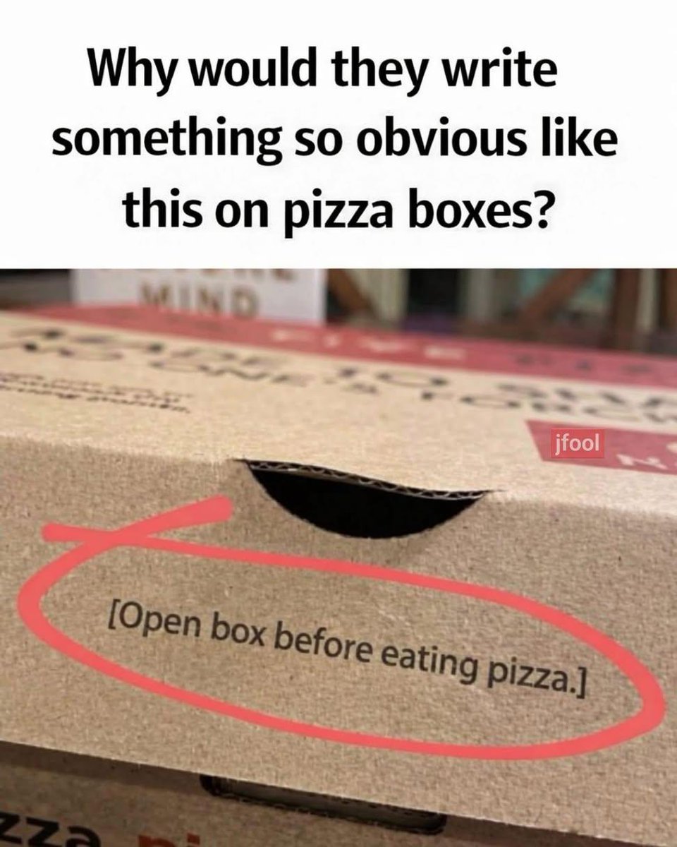 Navab021's tweet photo. Open box before eating pizza’… humanity needs updates 😂🍕 #Relatable #meme https://t.co/yd74j9ZoKM