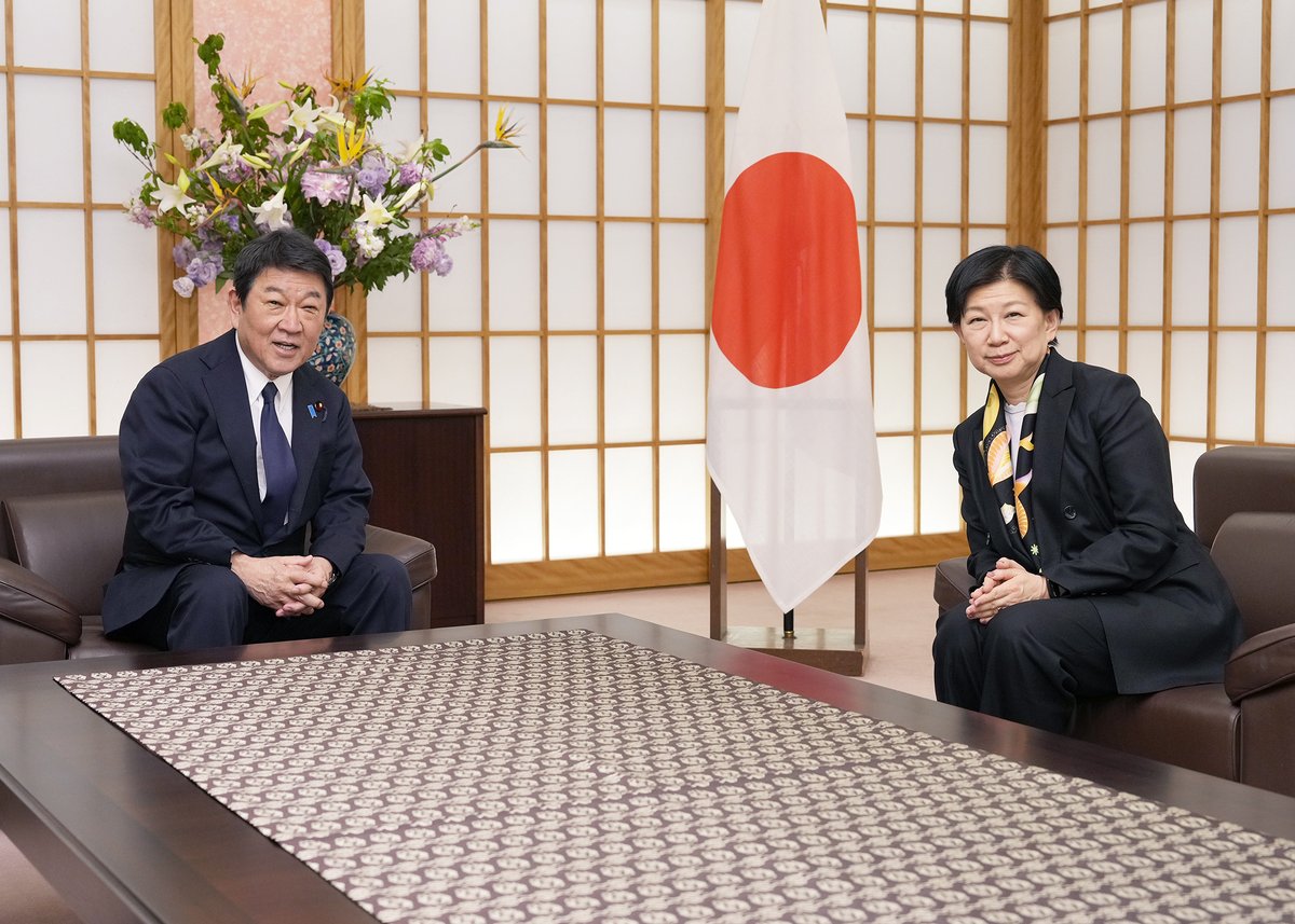 茂木外務大臣は、中満泉国連事務次長（軍縮担当上級代表）による表敬を