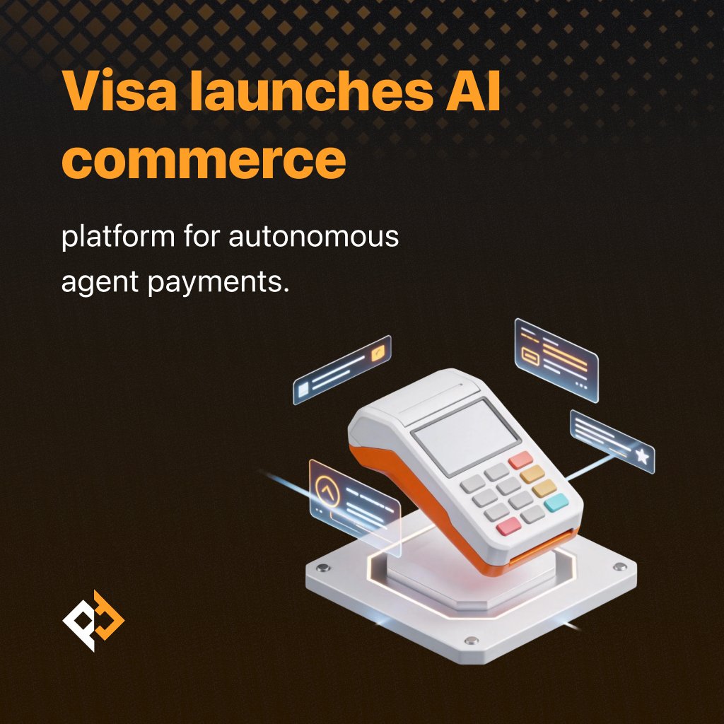 VQJExchange's tweet photo. Visa’s new AI commerce platform bridges traditional payments with autonomous agents. Macro analysis from VQJ Exchange highlights that programmable infrastructure is vital for secure machine-to-machine commerce. 📊 #VQJExchange

https://t.co/hNfTJDWpMP https://t.co/a8MKIF5u0Q