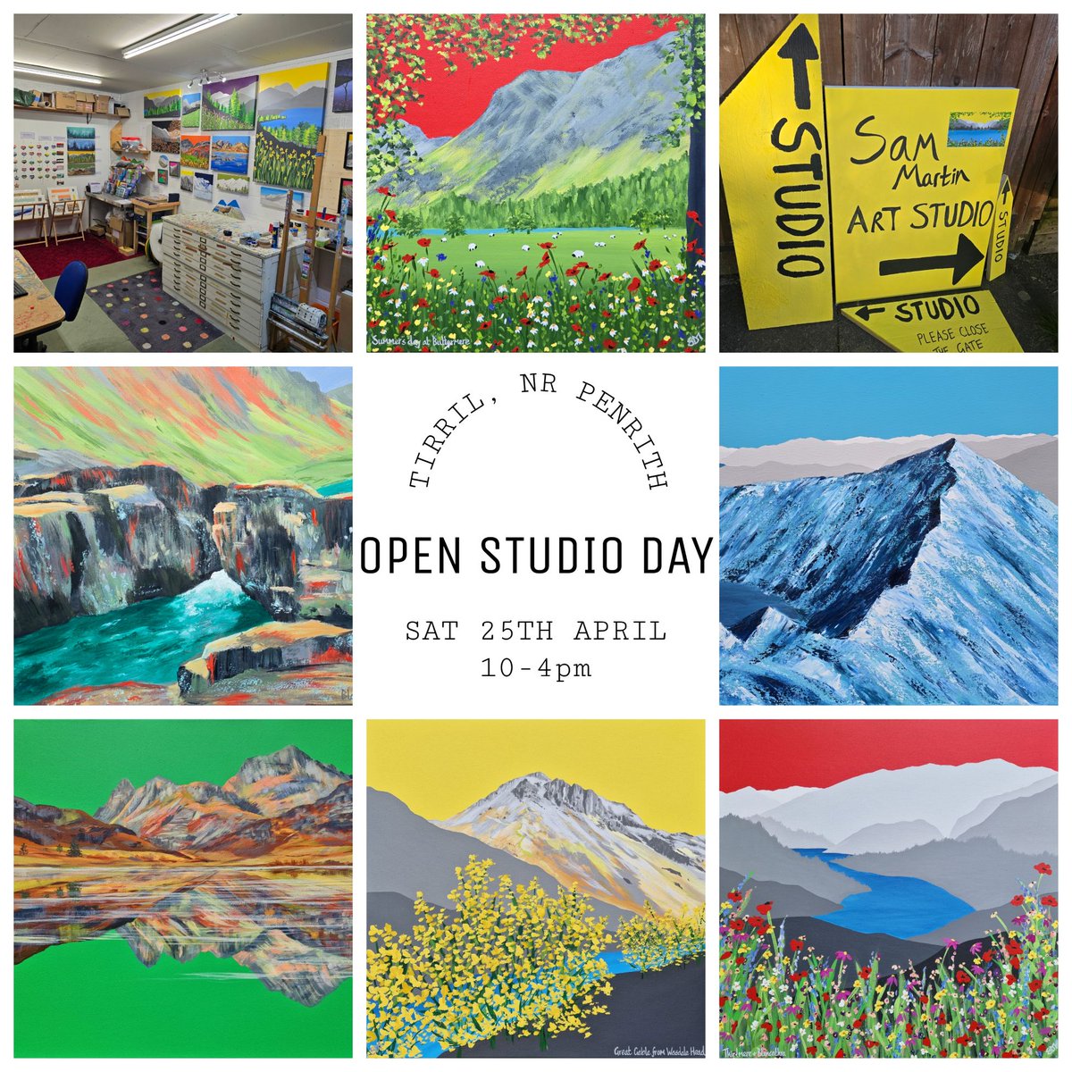 sammartinart's tweet photo. Thursday morning tour of the studio 🎨 If you'd like to visit in person, come along to my Spring Open Studio Day on Saturday 25th April. Full details here https://t.co/PhpKZt1FbC
#openstudioday #artist #cumbria https://t.co/ddC4naOeMp