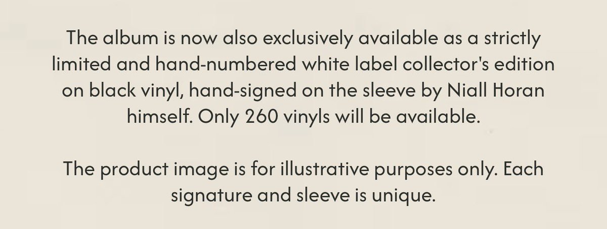 NEW NIALL HORAN DINNER PARTY VINYL!! 

it’s an exclusive limited edition hand-signed vinyl by the man himself and only 260 will be available to buy! GET YOURS NOW!

👉🏻 shopde.niallhoran.com/en/products/ni…