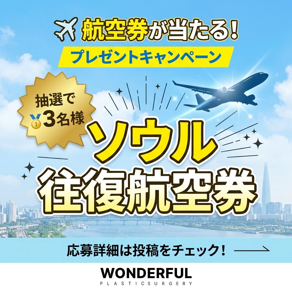 wonderfulps_jp's tweet photo. ╭━━━━━━━━━━━━━━╮
  　　✈️ 航空券が当たる！
      ギフトキャンペーン開催🎁
╰━━━━━━ｖ━━━━━━━╯

【賞品】
🥇 抽選で3名様
ソウル往復航空券

【応募方法】
① 本アカウントをフォロー
② 本投稿をリポスト
③「韓国でしたいこと」をコメント

⏰ 応募期間：〜4月17日（金）まで

━━━━━━━━━━━━━━━━━━

航空券高騰中の今こそ、
ワンダフルと一緒にソウルへ✨

#プレゼント企画 #懸賞 #プレ��ャン