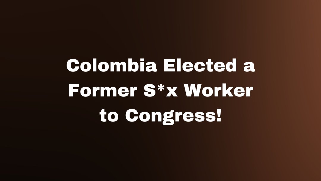 Last month former adult film actress, <a href="/AmarantaHankTw/">Amaranta</a> , was elected to Colombia's Congress. Her political party, <a href="/PactoHistorico/">Pacto Histórico Colombia</a> , a left-wing progressive party, won the majority. Hank has established herself by defending s*xual freedom, feminism, and s*x workers.
<a href="/journomm/">Michael McGrady Jr🏳️‍🌈</a>