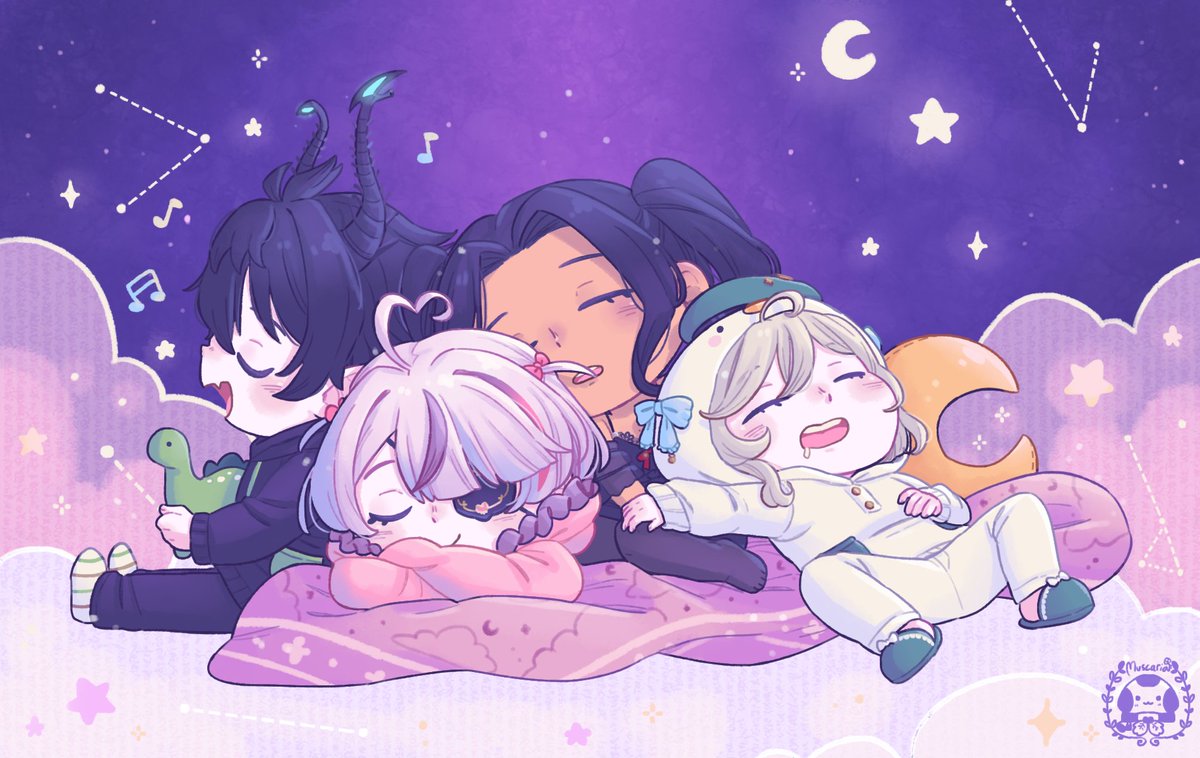 Sleepy moon students🌜💤
#MariArtte #AmareAtelier #ScarleArt #RenZottoArt