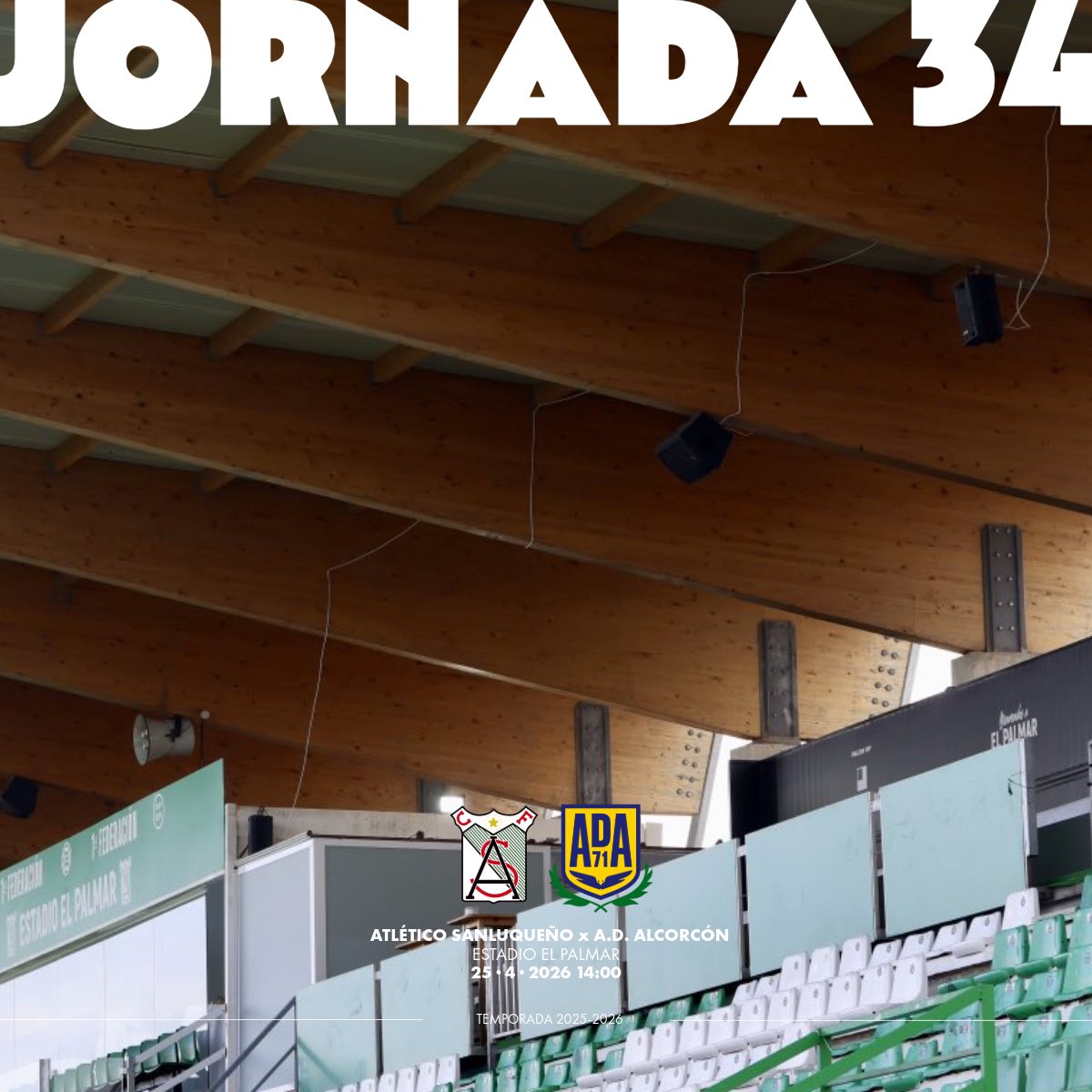 Cambio de fecha y de hora del partido de la jornada 34 contra el <a href="/atcosanluqueno/">Atlético Sanluqueño</a> 

📆 Sábado 25 de abril
⏱️ 14:00
🏟️ Estadio El Palmar