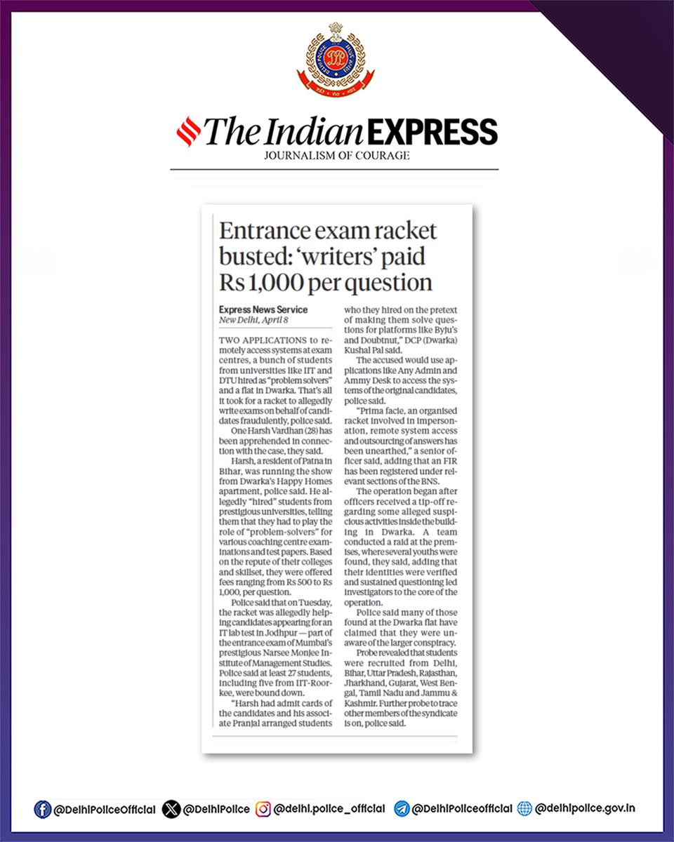 Delhi Police tweet media