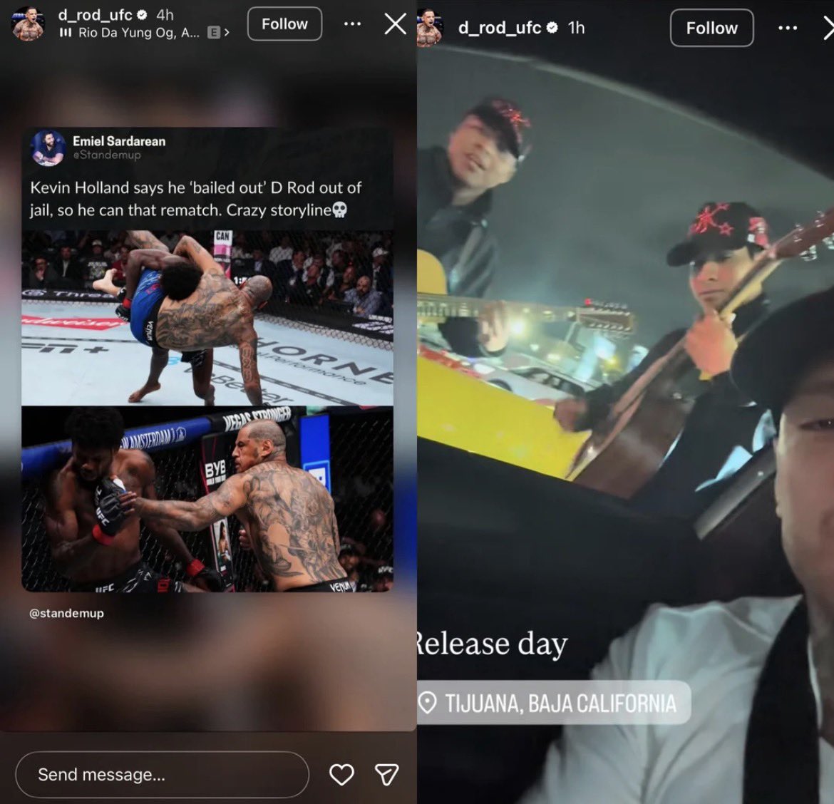 Kevin Holland wasn’t joking, he actually bailed out D Rod 😂