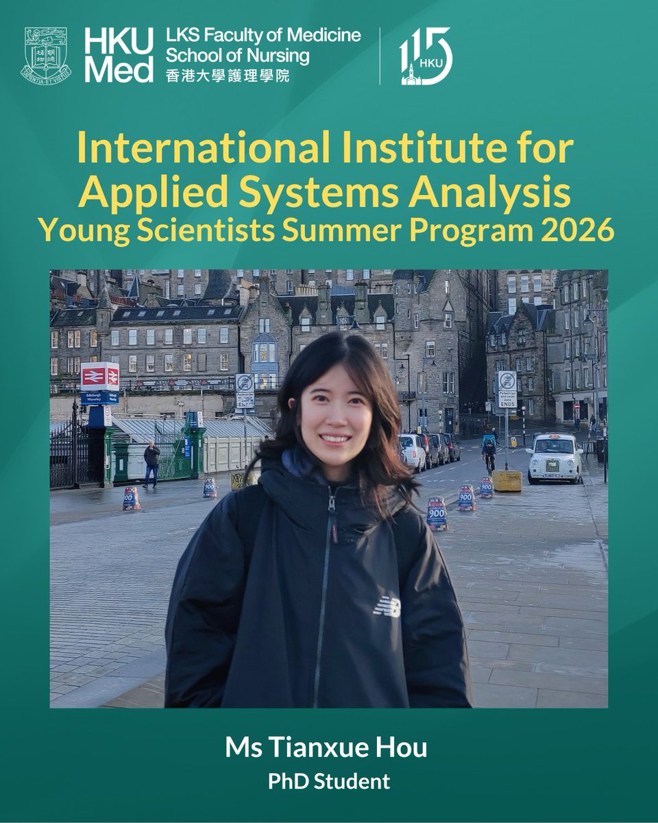 hku_son's tweet image. Congrats to Ms Tianxue Hou on being selected for #IIASA #YSSP 2026. Her #research explores the long-term impact of social isolation and loneliness across health domains and #healthcare use in the context of global ageing.