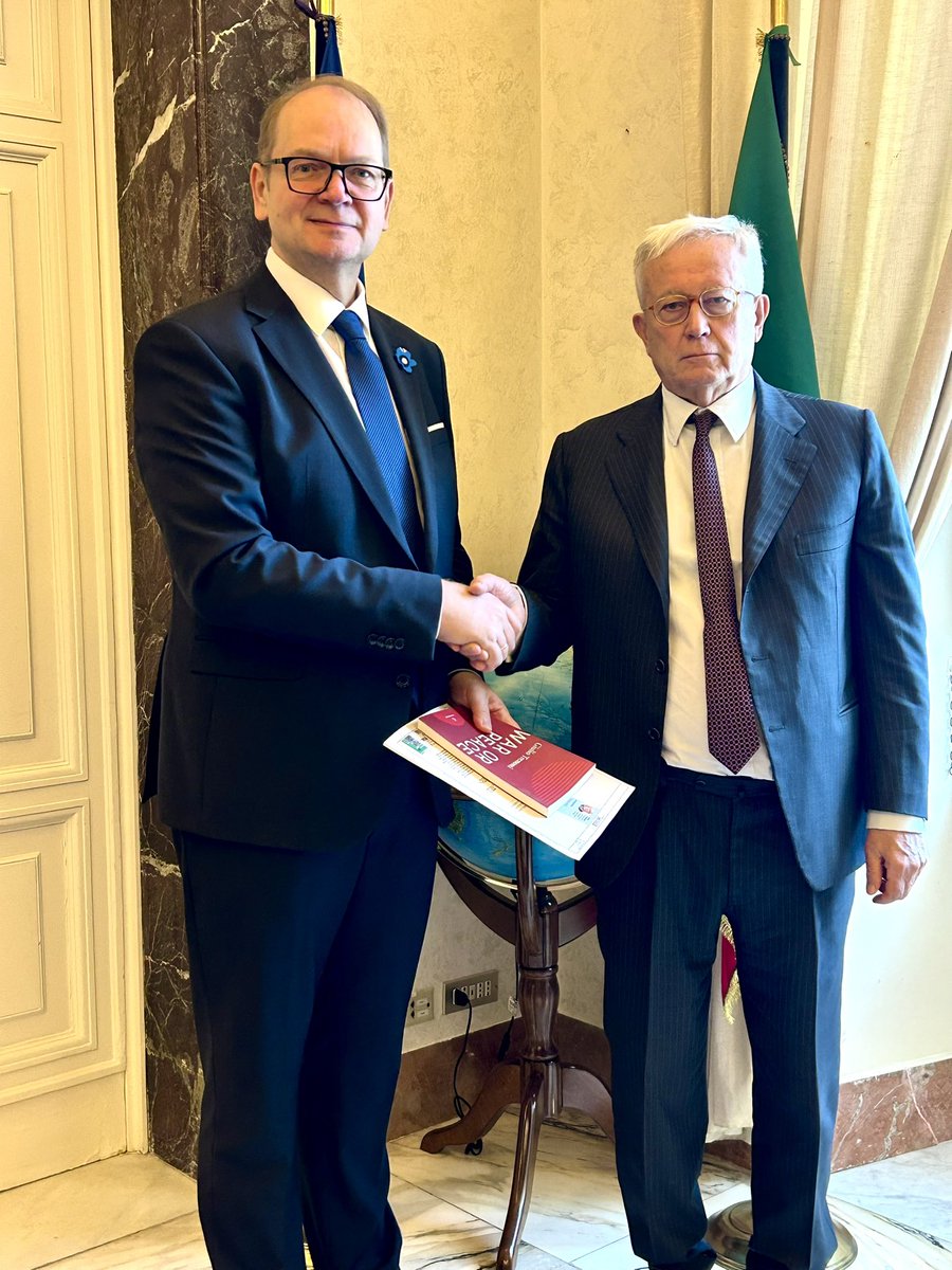 LauriBambus's tweet image. Today was honoured to meet @Giulio_Tremonti, Chairman of the Committee on Foreign &amp;amp; Communitarian Affairs @Montecitorio 🇪🇪🫱🏻‍🫲🏼🇮🇹, and discussed current issues: #EU unity and future, NATO alliance relations, European defence &amp;amp; security policy, international economy, #SupportUkraine.