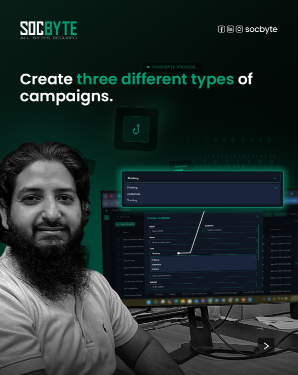 SOCByte's tweet photo. PhishByte is SOCByte's phishing simulation platform that gives your security team the power to launch real-world simulated attacks.

PhishByte is built by young Pakistani folks who don't just understand modern day cybercrime but also excel at user experience and psychology. https://t.co/qhyDyXuBPk