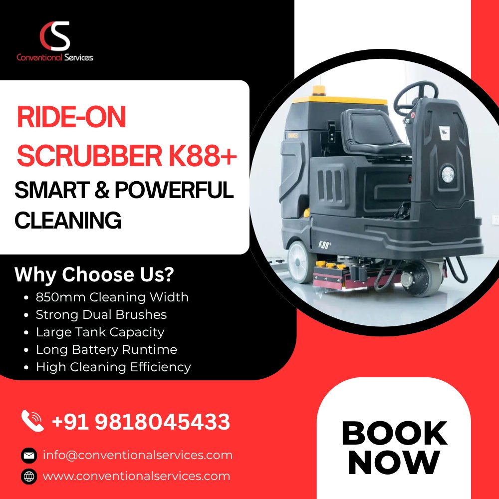Revolutionize Your Facility Management with the K-Series Ride-On Scrubbers! 📷📷

Efficiency meets power with the K100, K90, and K88+ range from Conventional Services.