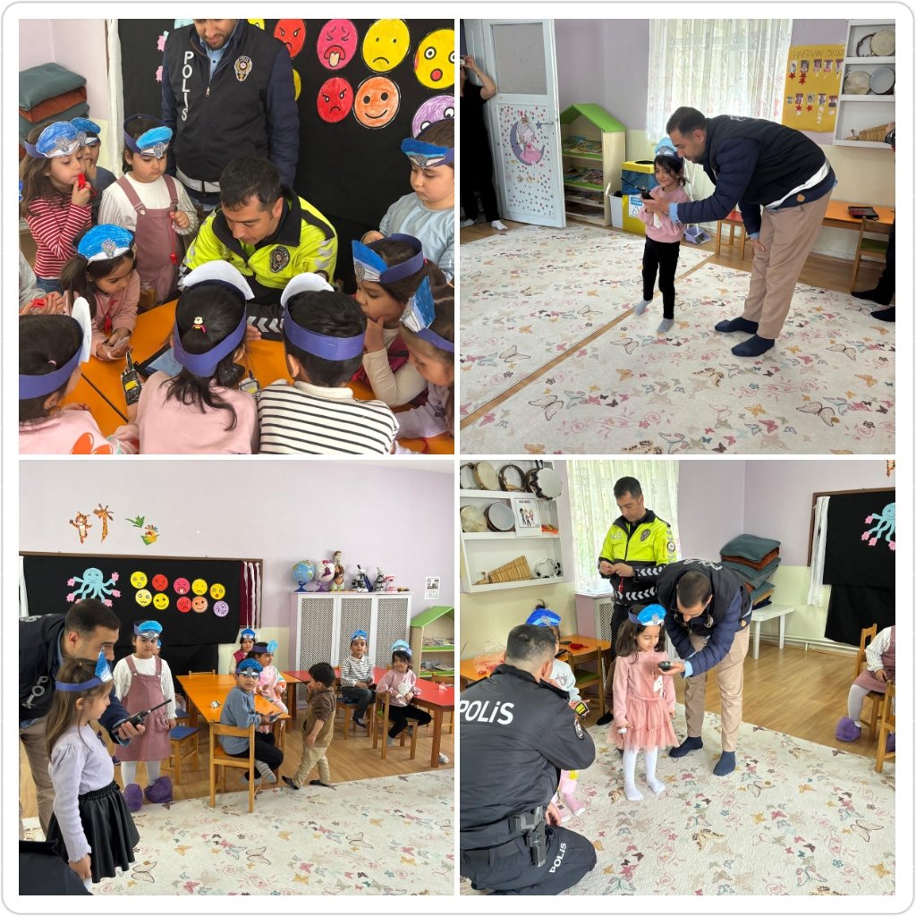 keban_i's tweet photo. Bugün Ana Sınıfı A şubesinde çok güzel ve anlamlı bir etkinlik gerçekleştirdik. İlçe Emniyet Müdürü Hayati Çavdar, Polis Merkezi Amiri Mahsun Gökmen, Polis Memurları Mehmet Güraslan ve Mehmet Eker bizlerle bir araya gelerek polislik mesleğini tanıttı. https://t.co/rZPxAjbgDs