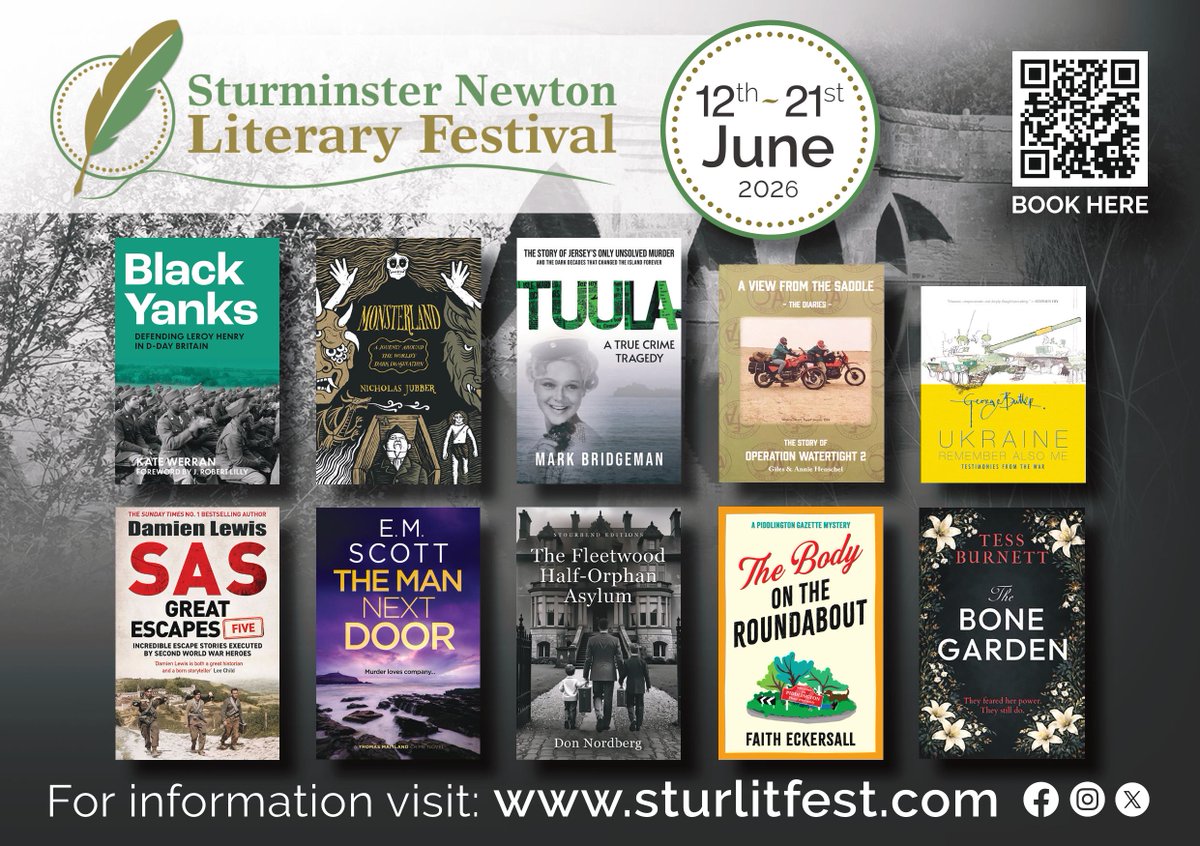 SturminsterF's tweet photo. Our 2026 Sturminster Newton Literary Festival Programme is live. Book tickets via Ticketsource here.
https://t.co/617yn5bod7
Lots of great speakers. https://t.co/dQMYOeUOt8