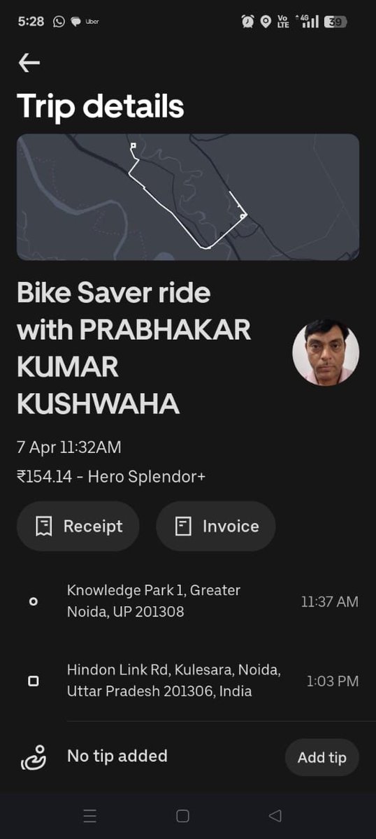 Shubham07918656's tweet photo. Have some shame and respond appropriately and track your driver 
Attaching with this tweet are some pictures and the driver details
@noidapolice @dmgbnagar @dgpup @DCP_Noida https://t.co/gdGhB9Z0Aq
