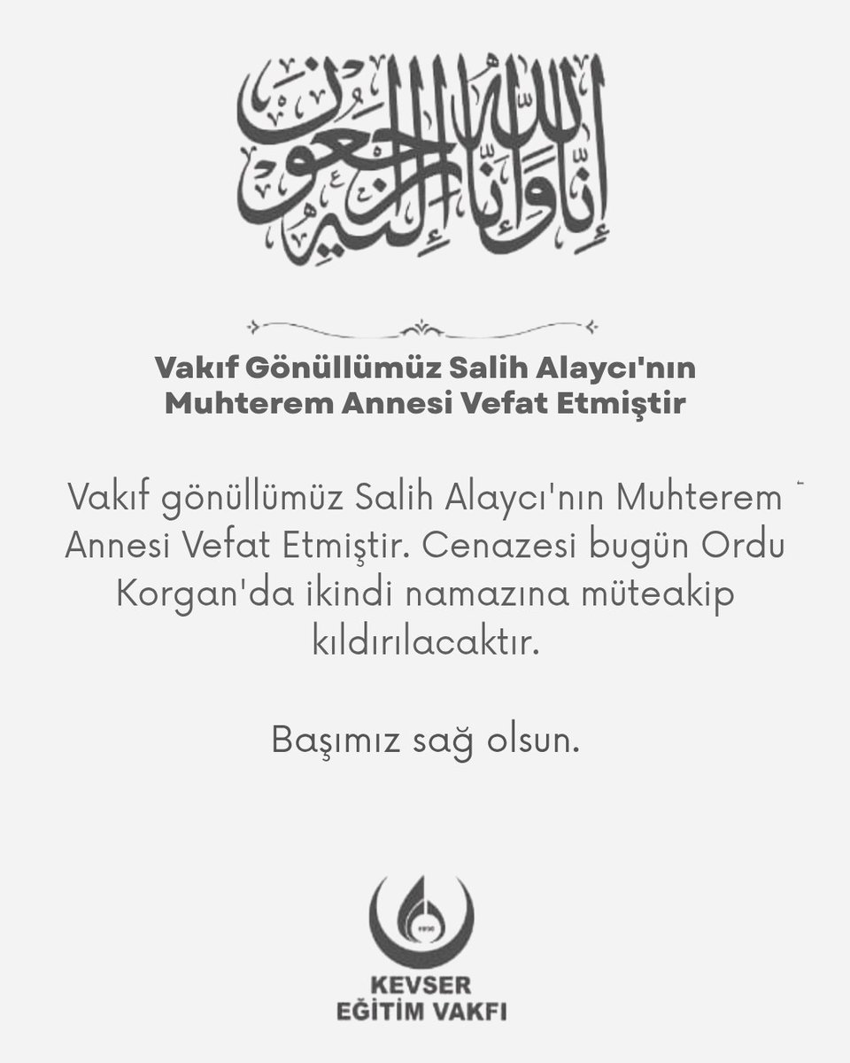 Kevser Eğitim Vakfı tweet media