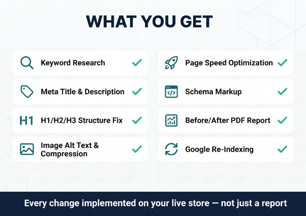 ummahdesign's tweet photo. Is your Shopify store invisible on Google?

With our Shopify SEO &amp; Speed Optimization service, every meta title, description, heading, image alt text, and schema tag — rewritten and implemented. 

💬 Message us for a free 5-minute store review.

#ShopifySEO #Shopify #SEO https://t.co/VZeJuxQciM