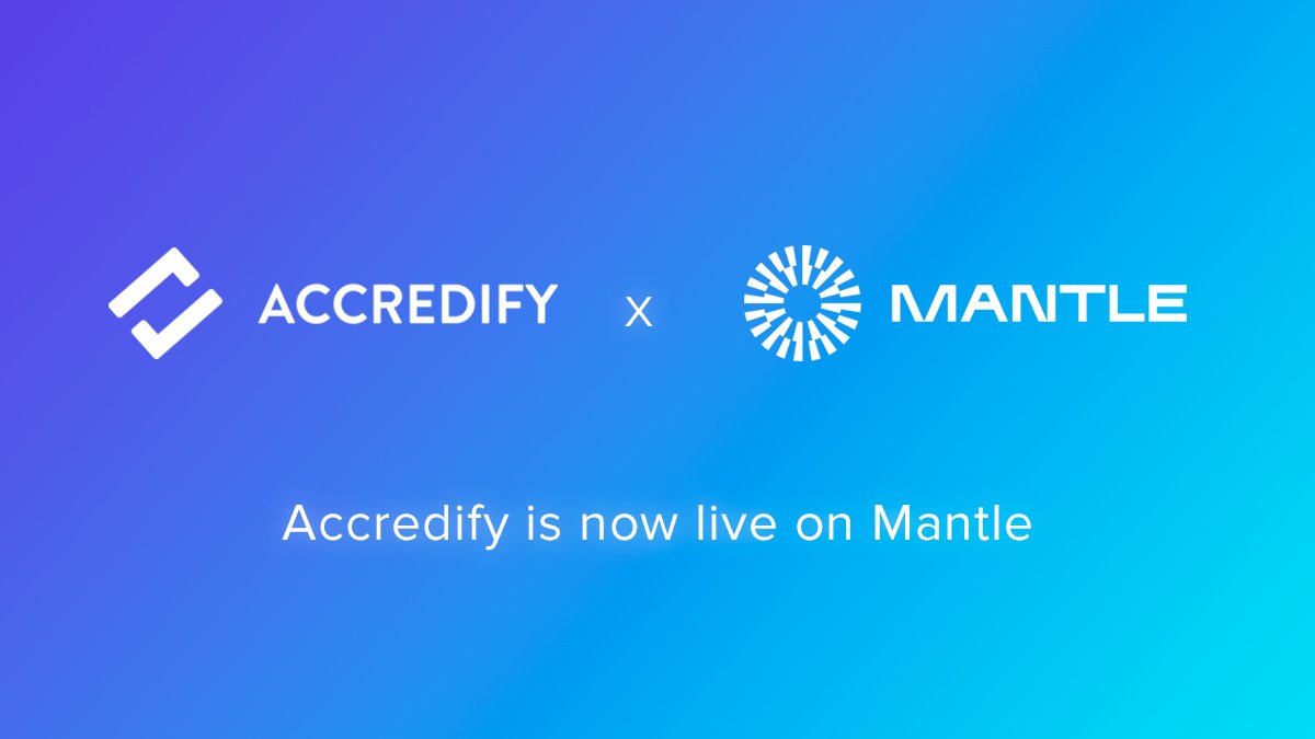 Accredify_io's tweet photo. @Accredify_io is now live on @Mantle_Official Mainnet!

Accredify has integrated with Mantle to enable the issuance of Verifiable Credentials (VCs) on a high-performance distribution layer for real-world assets (RWAs) that supports ZKP natively.

Clients can now enjoy the same tamper-proof, instantly verifiable credentials on an enterprise-grade scalability & privacy infrastructure with significantly lower gas fees and faster transactions.

Several enterprises and government agencies are already in the midst of adopting this powerful combination.

Reach out to us for more information at contact@accredify.io.