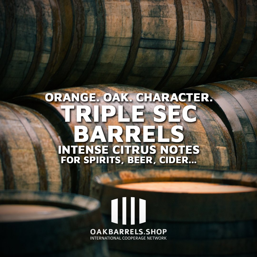 OakbarrelsS's tweet image. ORANGE. OAK. CHARACTER. 🍊🪵

Triple Sec barrels that bring a bold citrus twist to your creations.
Expect vibrant orange zest, subtle sweetness, and layered spice – infused into premium oak.

#oakbarrels #triplesec #barrelaging #craftspirits #craftbeer #cider #brewing #barrels