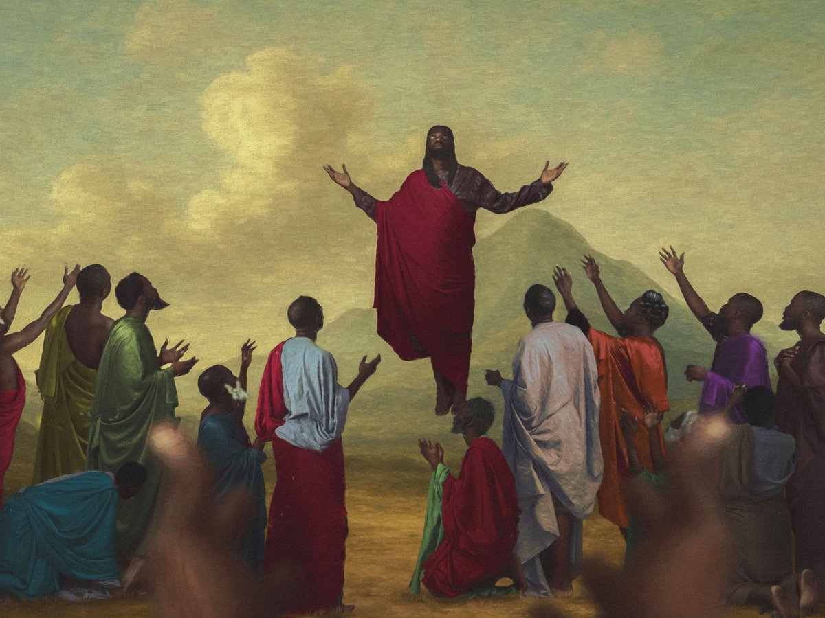 TOBYDPHOTOGRAPH's tweet photo. the Ascension

A self portrait

“After he said this, he was taken up before their very eyes, and a cloud hid him from their sight.” Acts 1:9

This piece captures the moment Christ rose into the heavens, leaving His disciples in awe and wonder. Their raised hands and gazes reflect both reverence and longing a mixture of worship and human emotion at witnessing the divine.

By reimagining this sacred event through an African lens, I wanted to bring the story closer to home, reminding us that the Good Book speaks across cultures, time, and place. It is a universal story of hope, faith, and eternal promise