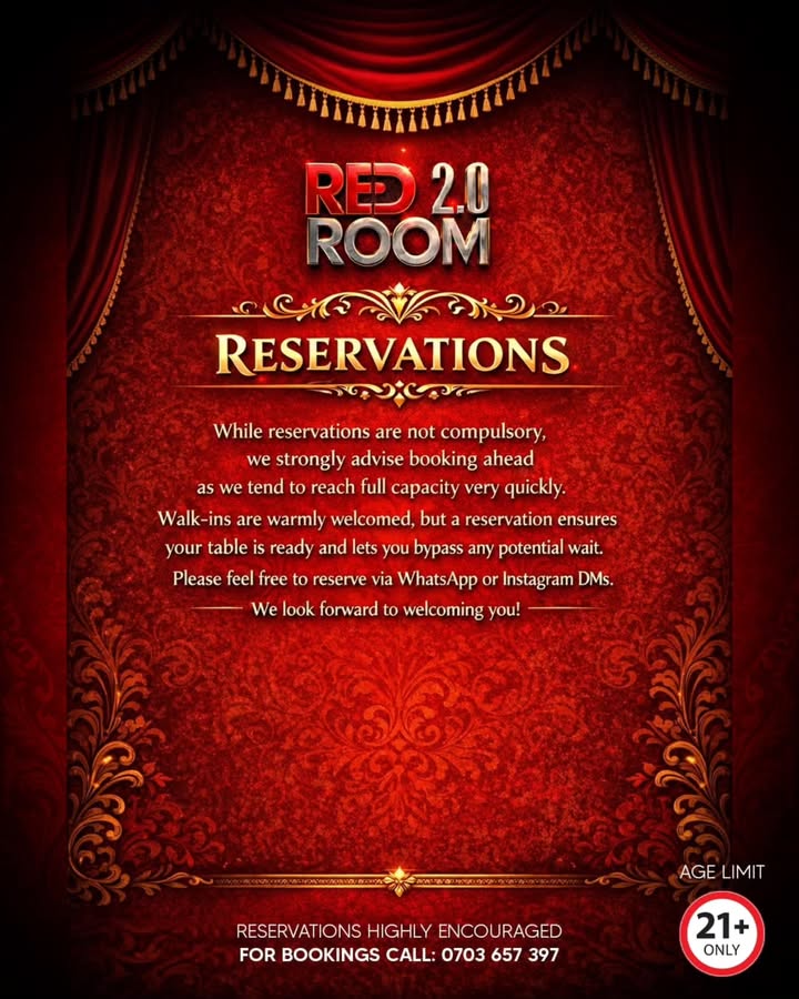 Sherehe_Plug's tweet image. 🎧🔥 #Nairobi #Nightlife  

Etania 🇺🇬  at Red Room 2.0 😮‍🔥  
with Seme, Ally Fresh, DJ Mani &amp;amp; Shema, pure energy, nonstop vibes.  

🍹 Happy Hour: 4–7 PM (shisha &amp;amp; cocktails)  
📍 Red Room 2.0, Adlife Plaza  
📞 0703 657 397  

This is not your regular Thursday.  

#SherehePlug