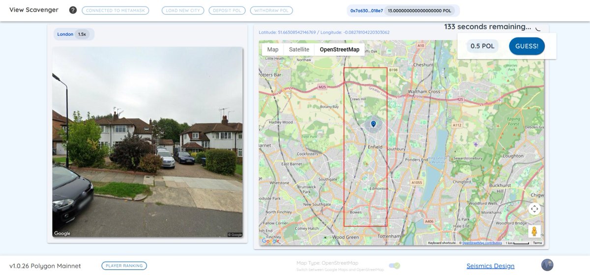SeismicSpec's tweet photo. v1.0.26!

Now on #Polygon PoS #Mainnet!

- Rebuilt against the newest #Angular 21.2.7 &amp; #Ionic 8.8.3!
- Library updates.

Major change:

- Switch easily between #Google #Maps or #OpenStreetMap!

New #players welcome! 😃

https://t.co/726OFUNEAQ

#GameFi
#Web3Gaming
#indiegame https://t.co/c1oPKB2ZFP