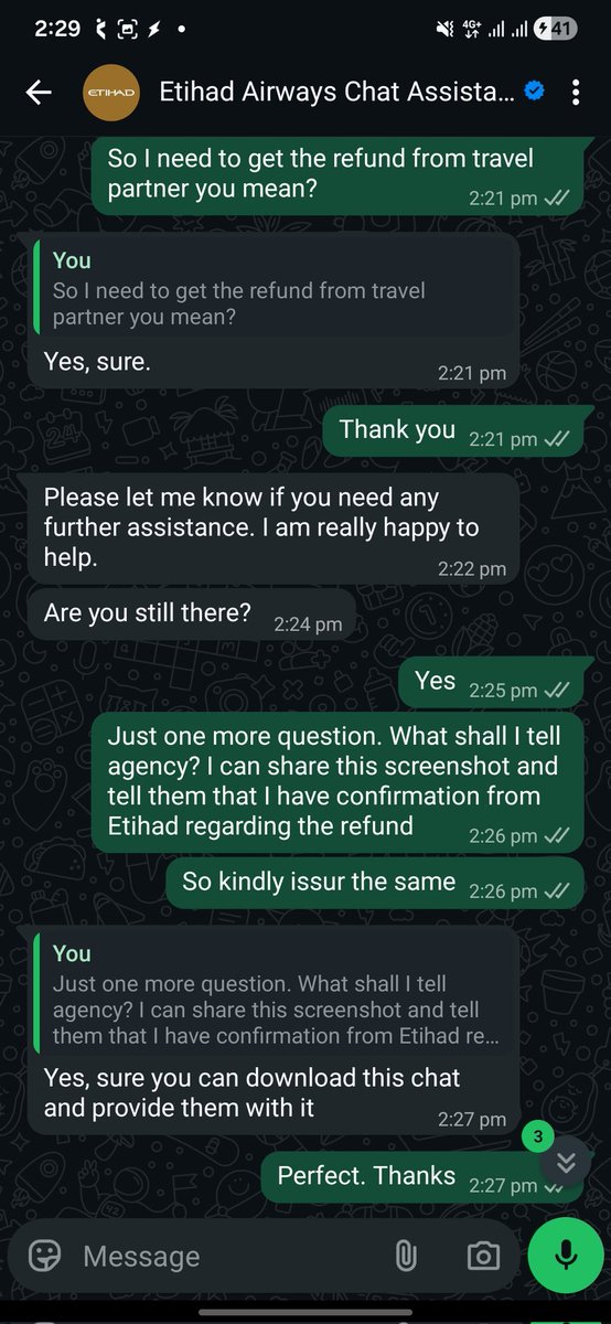 mrudulp15's tweet photo. @GoibiboSupport how can you deny full refund to me despite airlines @etihad confirming the same!

This is ridiculous on the part of @GoibiboSupport @makemytripcare.

@DGCAIndia please help with the same as @GoibiboSupport is cheating customers and stealing money by not refunding https://t.co/IAf9pyTGl0