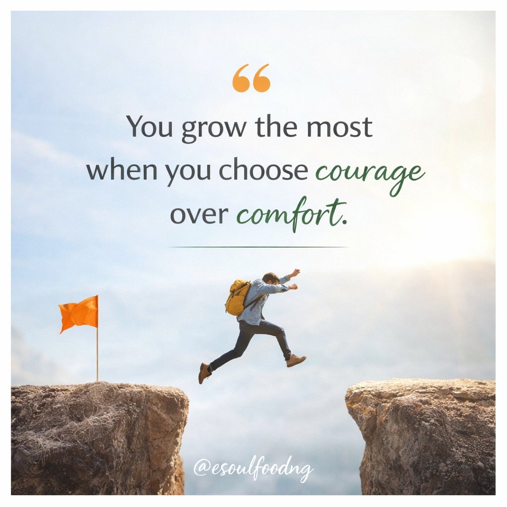 TheLolaFJ's tweet image. Growth lives just outside your comfort zone. Every time you choose courage, even in small ways, you expand your capacity, confidence, and future possibilities.

#CourageOverComfort #PersonalGrowth #MindMastery  #EdifyingSoulfoodWithAuntyLola
