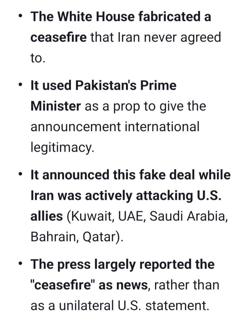 CliveDutton63's tweet image. The #ceasefire announcement appears to have been a unilateral #USproduction, drafted by the #WhiteHouse, read by #pakistanagentgauravgogoi, and announced by #Trump, without Iran's actual negotiation or consent! Like some of us warned. #Fakenews!