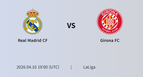 mariocapCh's tweet photo. Real Madrid CF vs Girona FC

2026-04-10 19:00 UTC

The overall match dynamic strongly favors Real Madrid controlling possession and dictating the pace. Girona’s willingness to play football rather than purely...

Read More MARIOCAP TIPSTER
https://t.co/aUhPDFX9Hu https://t.co/qKlptu9KRW