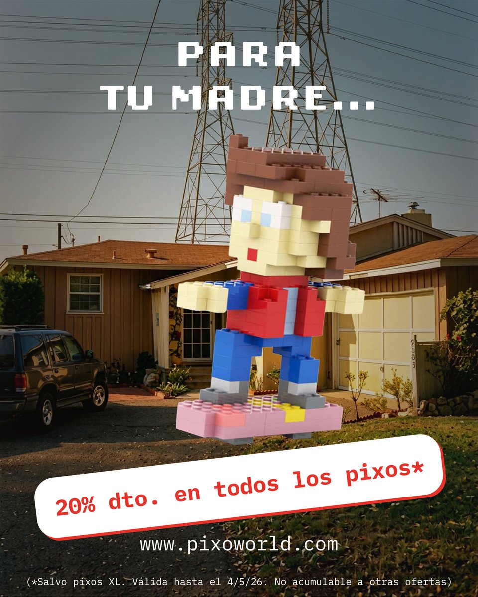 pixoworld's tweet image. El #DíadelaMadre ❤️ puede ser un día de sentimientos encontrados… pero lo que encuentras ya en pixoworld.com es un 20% de descuento 🤭

#oferta #promo

(*Salvo pixos XL. Válida hasta el 4/5/26. No acumulable a otras ofertas)