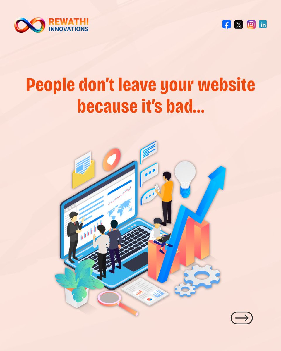 RewathiIT's tweet image. 🔥 Tell me if I’m wrong…

People don’t leave your website because it’s bad…
They leave because it’s confusing.

📩 Want a website that actually converts?

#websitedesign #uxdesign #uidesign #conversionoptimization #digitalmarketing