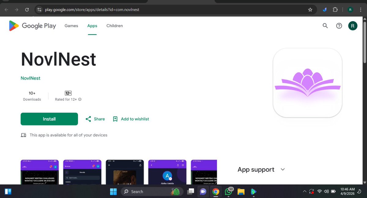 NovlNest's tweet photo. NovlNest is now available on both the Playstore and AppStore 🤭 https://t.co/RwHD8A2LOo
