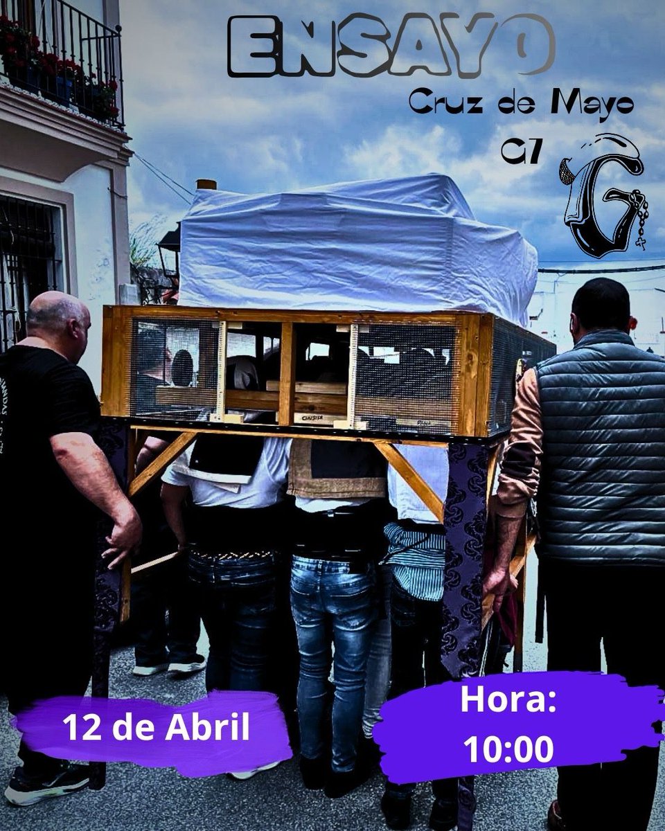 ¡Atención, jóvenes costaleros! 🔔
Este domingo arranca la ilusión con el Primer Ensayo de nuestra Cruz de Mayo. Si tienes entre 10 y 15 años, ¡esta es tu cuadrilla!
📍 Lugar: Plaza Sanatorio
🕙 Hora: 10:00 h.
👦🏻 Edades: de 10 a 15 años.
¡Os esperamos!