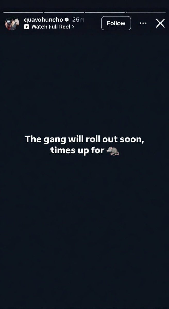 freakin_snow's tweet photo. Just after Lil Tjay was reported freed by the police for  not being involved in the shooting of Offset at Hard rock casino, Quavo expressed his disappointment in the authorities for not properly investigating the incident. 

Quavo who’s on holiday in the Caribbean island posted and deleted “The gãng will roll out soon, Times up for rats” on his IG status.  Let’s hope this situation doesn’t escalate