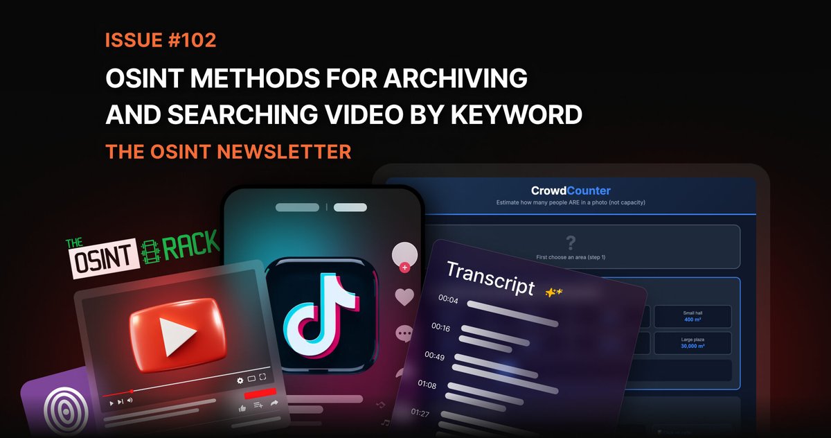 osintnewsletter's tweet image. Issue 102 of The OSINT Newsletter is out now!

🏜️ Geolocating Taliban in the Afghan desert 
⚔️ Verifying viral wartime claims with AI 
🐾 Wildlife trafficking coded language on Facebook 
🗂️ OSINT Rack 
🧅 Tor Node Archive 
👥 CrowdCounter 

Read it here: osintnewsletter.com/p/102