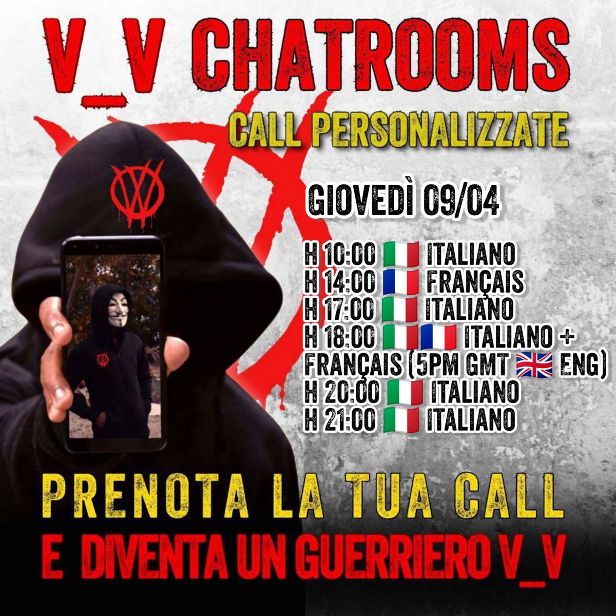 VIENI A PARLARE IN MODO RISERVATO CON UN GUERRlER0 #V_V CHE TI SPIEGA PERCHÈ L0TTlAMO E COME L0TTARE ANCHE TU

ON LINE OGGI
Giovedì #9aprile
👇

h 10:00 🇮🇹Ita
h 14:00 🇫🇷Fra
h 17:00 🇮🇹Ita
h 18:00 🇮🇹🇫🇷 Ita+Fra (5pm GMT 🇬🇧 Eng)
h 20:00 🇮🇹Ita
h 21:00 🇮🇹Ita

t.me/+RpSTxOYoq2Q0Z…