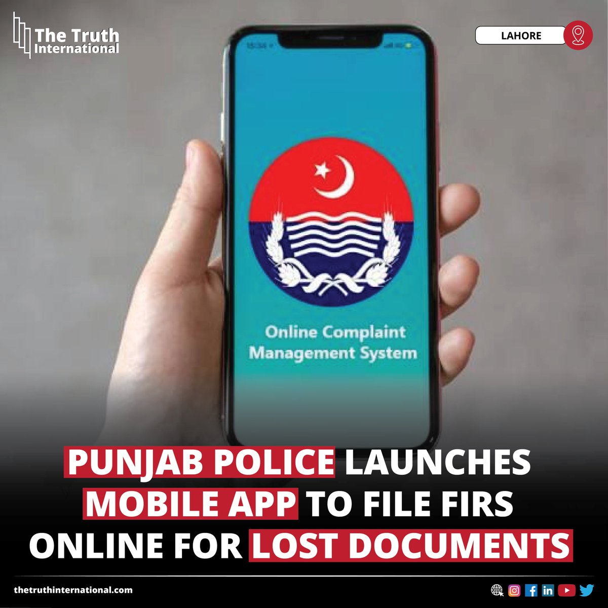 ttimagazine's tweet image. Punjab Police Launches Mobile App to File FIRs Online for Lost Documents

CLICK HERE: thetruthinternational.com/punjab-police-…

#PunjabPolice #Launches #MobileApp #File #FIRs #Online #LostDocuments #Lahore #TTI