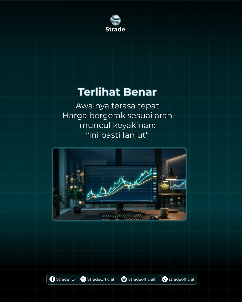 StradeOfficial's tweet photo. 🎯 Sering FOMO pas entry?

Harga naik dikit → langsung masuk.
Eh malah berbalik → rugi → nyesel.

Masalah: entry karena emosi.
Solusi: tunggu setup jelas &amp; punya aturan.

Ingat: sabar = profit. 📈

⚠️ Edukasi, bukan saran finansial. https://t.co/7n4F78tpAm