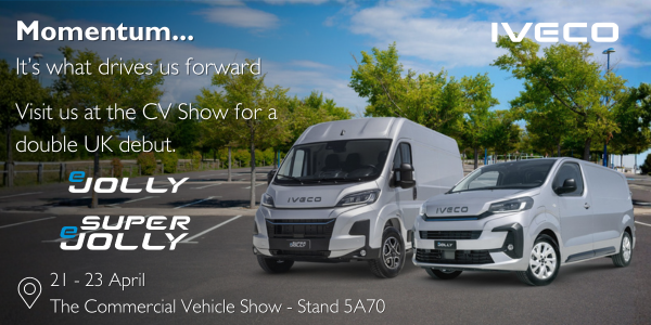 IVECOUK's tweet photo. The CV Show marks the UK double-debut of eJolly and eSuperJolly. 

Visit us on Stand 5A70 to get under the skin of our all-electric LCV range.

@TheCVShow 

#IVECO #EV https://t.co/3yEhkH5Vcc
